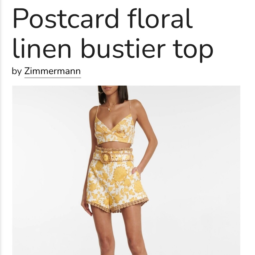 Zimmermann Sunlit Floral Bustier and Shorts Set